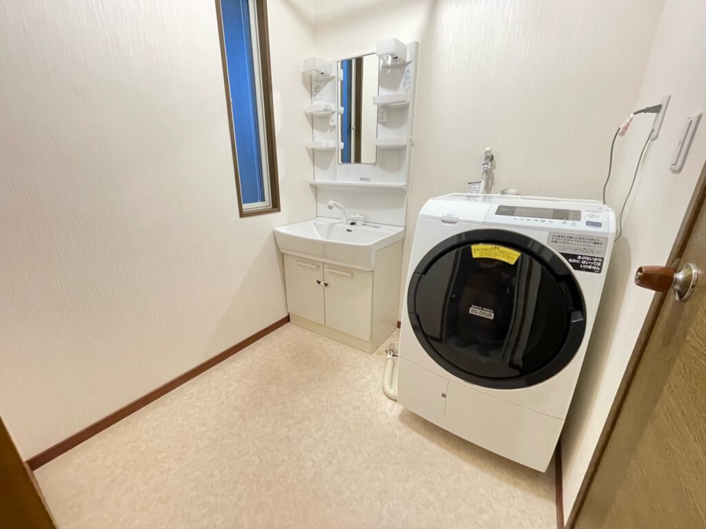 洗面台とドラム式洗濯機